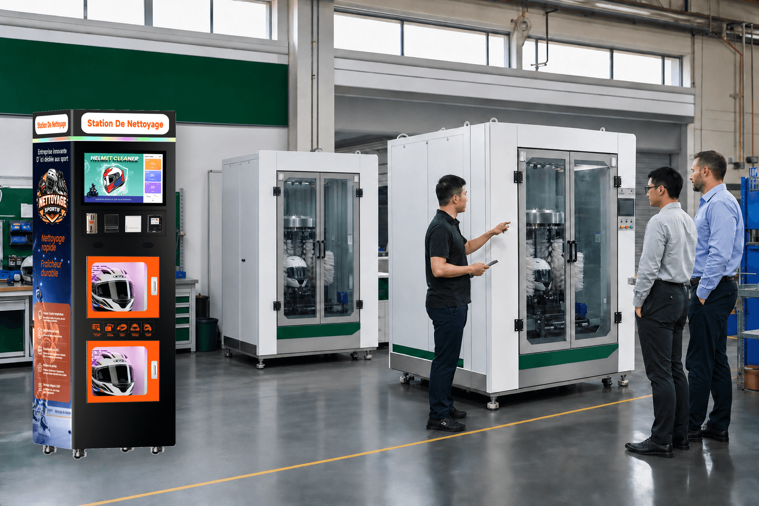 OEM Partners helmet cleaning machine application